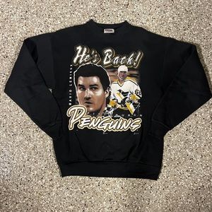 Vintage 00s Pittsburgh Penguins Lemieux He’s Back Crewneck Sweatshirt